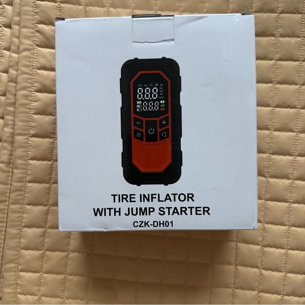 Tire Inflator with Jump Starter